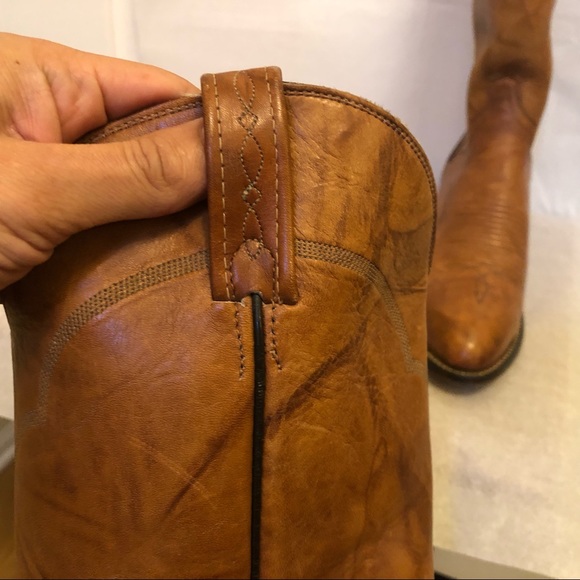 The El Dorado Cowboy Boots Leather Brown 10D amazing shape - Picture 6 of 12